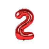 Parti Sürprizi Kırmızı 2 Rakam Folyo Balon 100 Cm