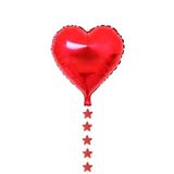 Parti Sürprizi Kırmızı Kalp Folyo Balon Kuyruğu1 ADET