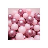 Parti Sürprizi Krom Pembe Ve Mat (pastel) Pembe Renk 10 Lu Balon