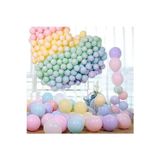 Parti Sürprizi Makaron Karışık Renk 100 Lü Latex Balon