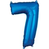 Parti Sürprizi Mavi Renk 7 Rakam Folyo Balon 100 Cm