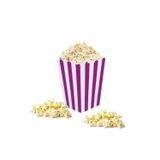 Parti Sürprizi Mor Çizgili Popcorn Mısır Kutusu 8 Adet