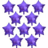 Parti Sürprizi Mor Mini Shape Yıldız Folyo Balon 6 Adet