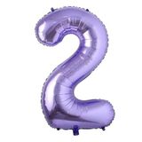 Parti Sürprizi Mor Renk 2 Rakam Folyo Balon 100 cm
