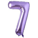 Parti Sürprizi Mor Renk 7 Rakam Folyo Balon 100 cm