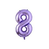 Parti Sürprizi Mor Renk 8 Rakam Folyo Balon 100 cm