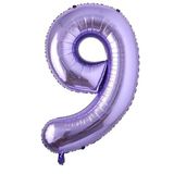 Parti Sürprizi Mor Renk 9 Rakam Folyo Balon 100 cm