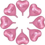 Parti Sürprizi Pembe Kalp Mini Shape Folyo Balon 6 Adet