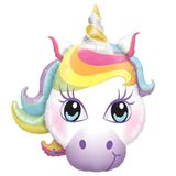Parti Sürprizi Renkli Unicorn Kafa Şekilli Folyo Balon 1 Adet
