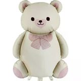 Parti Sürprizi Retro Krem Sevimli Ayı Balon Büyük Teddy Bear Folyo Balon