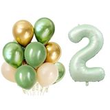 Parti Sürprizi Retro Su Yeşili 2 Yaş Latex Balon Set