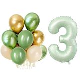 Parti Sürprizi Retro Su Yeşili 3 Yaş Latex Balon Set