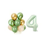Parti Sürprizi Retro Su Yeşili 4 Yaş Latex Balon Set