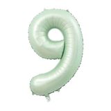 Parti Sürprizi Retro Su Yeşili 9 Rakam Folyo Balon