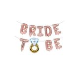 Parti Sürprizi Rose gold Bride To Be Yüzüklü Folyo Balon Set