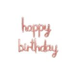 Parti Sürprizi Rose Gold Happy Birthday El Yazı Folyo Balon