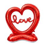 Parti Sürprizi Sevgililer Günü Love Kırmızı Kalp Ayaklı Folyo Balon 1 Adet