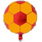 Parti Sürprizi Taraftar Baskılı Sarı Kırmızı Futbol Topu Folyo Balon 1 Adet