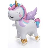 parti sürprizi Tekerlekli Unicorn Folyo Balon 1 Adet