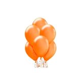 Parti Sürprizi Turuncu Metalik Latex Balon 10 Adet