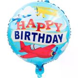 Parti Sürprizi Uçak Happy Birthday Folyo Balon 1 Adet
