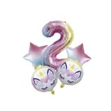 Parti Sürprizi Unıcorn 2 Yaş Folyo Balon 5 Li Set