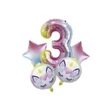 Parti Sürprizi Unıcorn 3 Yaş Folyo Balon 5 Li Set