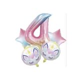 Parti Sürprizi Unicorn 4 Yaş Folyo Balon Set