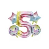 Parti Sürprizi Unicorn 5 Yaş Folyo Balon Set