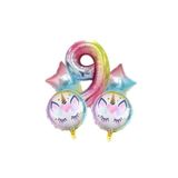 Parti Sürprizi Unicorn 9 Yaş Folyo Balon Set