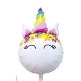 Parti Sürprizi Unicorn Çiçekli Jumbo Folyo Balon 1 Adet
