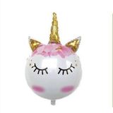 Parti Sürprizi Unicorn Eyelash Gold Folyo Balon