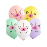 Parti Sürprizi Unicorn Gold Baskılı Latex Balon 10 Adet