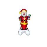 Parti Sürprizi Yılbaşı Partisi Hediye Paketli Noel Baba Folyo Balon 156 cm 1 Adet