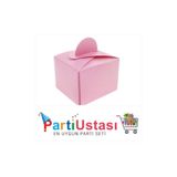Parti Ustası ALYA-BUTIK lokum kutusu küp pembe 50 Adet
