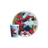 Parti Ustası Partioyunevi Spiderman Karton 8li Tabak Ve 8li Bardak Tabak 8li