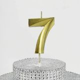 Parti Vitrini 7 Rakamlı 6.5 cm Gold Altın Mum