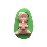 PARTİ VİTRİNİ Biberonlu Çocuk Şeklinde Silikon Mum Kalıbı 3x5x1 cm (yeşil)
