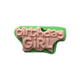 PARTİ VİTRİNİ Birthday Girl Yazılı Silikon Mum Kalıbı 12x6,5x1,5 cm (yeşil)