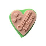 PARTİ VİTRİNİ Canım Aşkım Yazılı Silikon Mum Kalıbı 7x7x2 cm (yeşil)