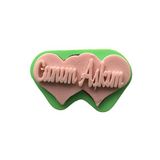 PARTİ VİTRİNİ Canım Aşkım Yazılı Silikon Mum Kalıbı 9x4x1 cm (yeşil)