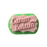 PARTİ VİTRİNİ Canım Babam Şeklinde Silikon Mum Kalıbı 7,5x5x1 cm (yeşil)