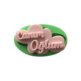 PARTİ VİTRİNİ Canım Oğlum Yazılı Silikon Mum Kalıbı 8x4x1 cm (yeşil)