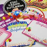 PARTİ VİTRİNİ Doğum Günü Konuşma Balonu Seti 10 Adet