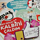PARTİ VİTRİNİ Düğün Konuşma Balonu Seti 10 Adet