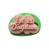 PARTİ VİTRİNİ İyiki Doğdun Yazılı Silikon Mum Kalıbı 8,5x6x1 cm (yeşil)