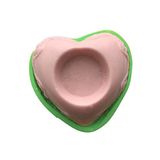PARTİ VİTRİNİ Kalp Şeklinde Tea Light Mum Altlığı Silikon Mum Kalıbı 10x9x3 cm (yeşil)