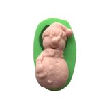 PARTİ VİTRİNİ Kardanadam Şeklinde Silikon Mum Kalıbı 3x6x1,5 cm (yeşil)