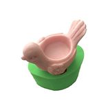 PARTİ VİTRİNİ Kuş Şeklinde Tea Light Mum Altlığı Silikon Mum Kalıbı 5x7x4,5 cm (yeşil)