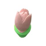 PARTİ VİTRİNİ Lale Şeklinde Silikon Mum Kalıbı 3x3x5 cm (yeşil)